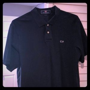 Vineyard Vines Knit Polo (Navy, L)